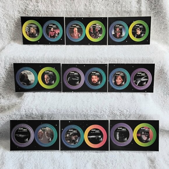 3/$25 9 Pairs of 1994 Star Trek TNG POGS (18 POGS Boarded) in Mint Condition!! - Picture 1 of 2